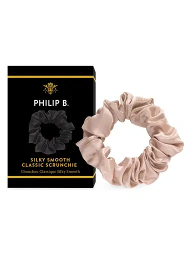 Philip B Women's Silky Smooth Classic Scrunchie - Black | Thumbnail 2 Philip B Women's Silky Smooth Classic Scrunchie - Black | Thumbnail 2