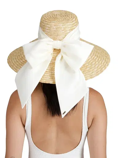 Eugenia Kim Women's Mirabel Satin Bow Sunhat | Thumbnail 3