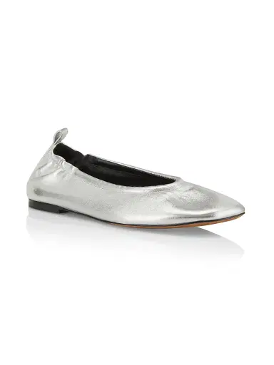 3.1 Phillip Lim Women's Stretch-Back Metallic Leather Ballet Flats | Thumbnail 2 3.1 Phillip Lim Women's Stretch-Back Metallic Leather Ballet Flats | Thumbnail 2