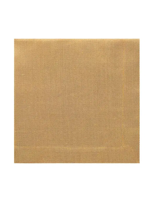 Metallic Brocade Linen Napkin Set of 4 - Gold