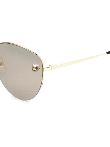 Cartier Women's Panthère De 59MM Mirrored Cat-Eye Sunglasses - Smooth Gold | Thumbnail 3 Cartier Women's Panthère De 59MM Mirrored Cat-Eye Sunglasses - Smooth Gold | Thumbnail 3