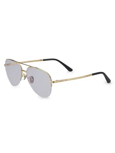 Cartier Men's Core Range 58MM Aviator Optical Glasses - Gold Transparent | Thumbnail 1