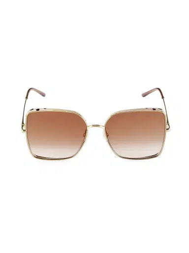 Cartier Women's Panthère De 59MM Square Sunglasses - Gold | Thumbnail 2