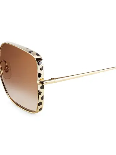 Cartier Women's Panthère De 59MM Square Sunglasses - Gold | Thumbnail 3