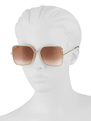 Cartier Women's Panthère De 59MM Square Sunglasses - Gold | Thumbnail 4