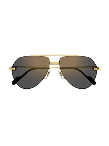 Cartier Men's Première De 58MM Rimless Pilot Sunglasses - Gold | Thumbnail 2