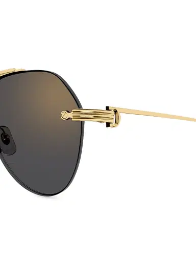Cartier Men's Première De 58MM Rimless Pilot Sunglasses - Gold | Thumbnail 3