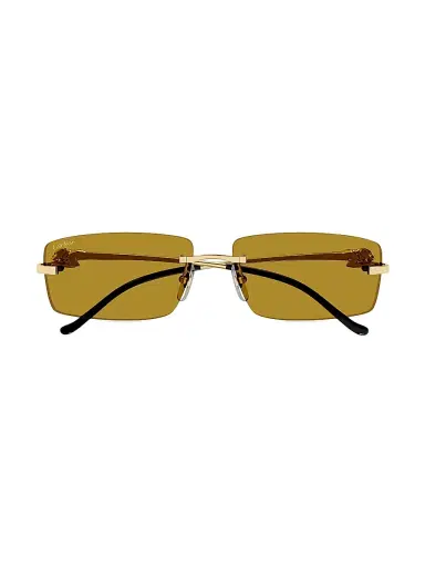 Cartier Men's Panthère Classic 58MM Rectangular Sunglasses - Gold | Thumbnail 2 Cartier Men's Panthère Classic 58MM Rectangular Sunglasses - Gold | Thumbnail 2