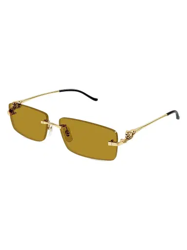 Cartier Men's Panthère Classic 58MM Rectangular Sunglasses - Gold | Thumbnail 1 Cartier Men's Panthère Classic 58MM Rectangular Sunglasses - Gold | Thumbnail 1