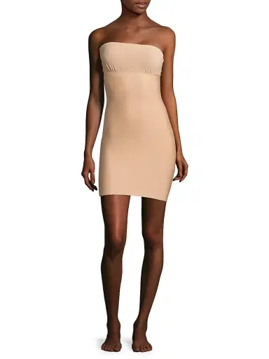 Commando Women's Two-Faced Tech Strapless Slip Dress - Beige - Size XL | Thumbnail 2
