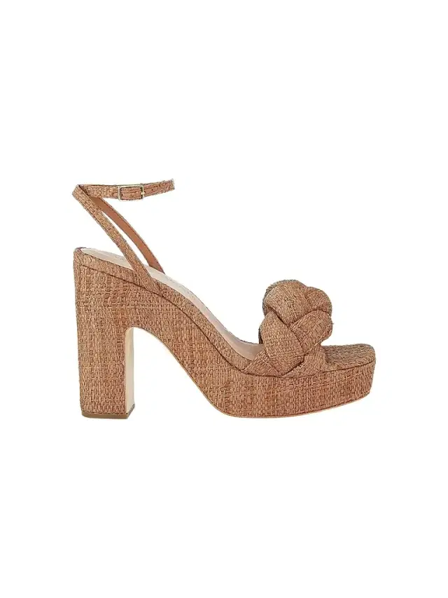 Loeffler Randall Women's Fae Braided Raffia Platform Sandals - Brown - Size 11