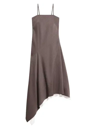 Helmut Lang Women's Layered Wool Scarf-Hem Dress | Thumbnail 1