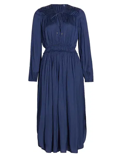 Elie Tahari Women's Whisper Shirred Dress - Lapis | Thumbnail 1