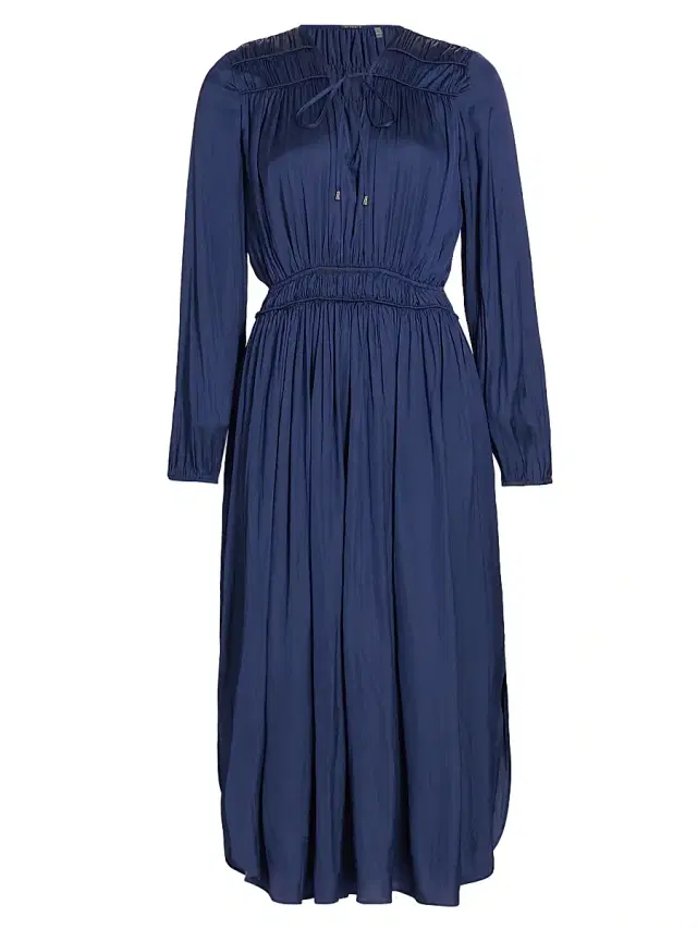 Elie Tahari Women's Whisper Shirred Dress - Lapis
