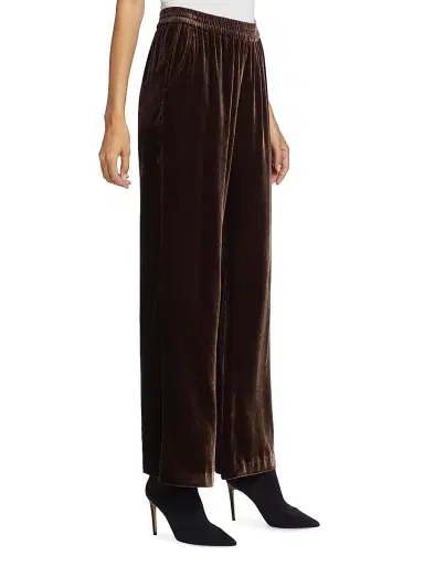 Elie Tahari Women's The Veronica Velvet Wide-Leg Pants - Dark Amethyst | Thumbnail 4