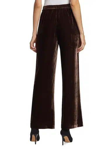 Elie Tahari Women's The Veronica Velvet Wide-Leg Pants - Dark Amethyst | Thumbnail 5