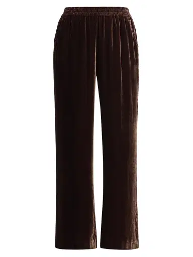 Elie Tahari Women's The Veronica Velvet Wide-Leg Pants - Dark Amethyst | Thumbnail 1