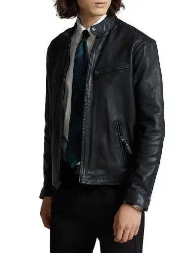 Polo Ralph Lauren Men's Lambskin Café Racer Jacket | Thumbnail 4