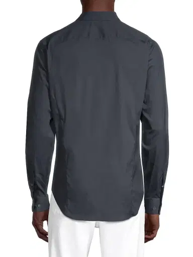 Theory Men's Sylvain Good Cotton Shirt - Eclipse - Size XXL | Thumbnail 5