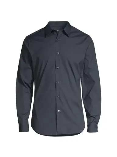 Theory Men's Sylvain Good Cotton Shirt - Eclipse - Size XXL | Thumbnail 1