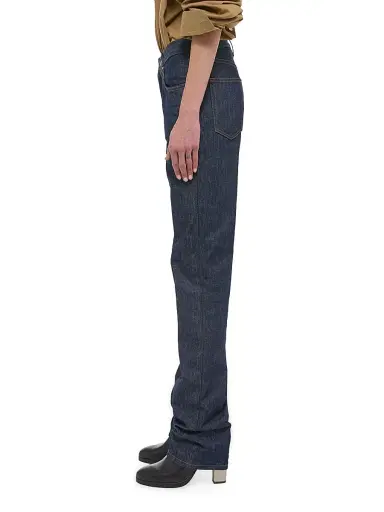 Helmut Lang Women's Mid-Rise Straight-leg Jeans - Raw Indigo | Thumbnail 4
