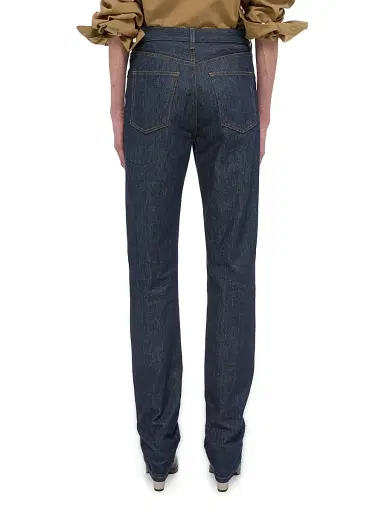 Helmut Lang Women's Mid-Rise Straight-leg Jeans - Raw Indigo | Thumbnail 5