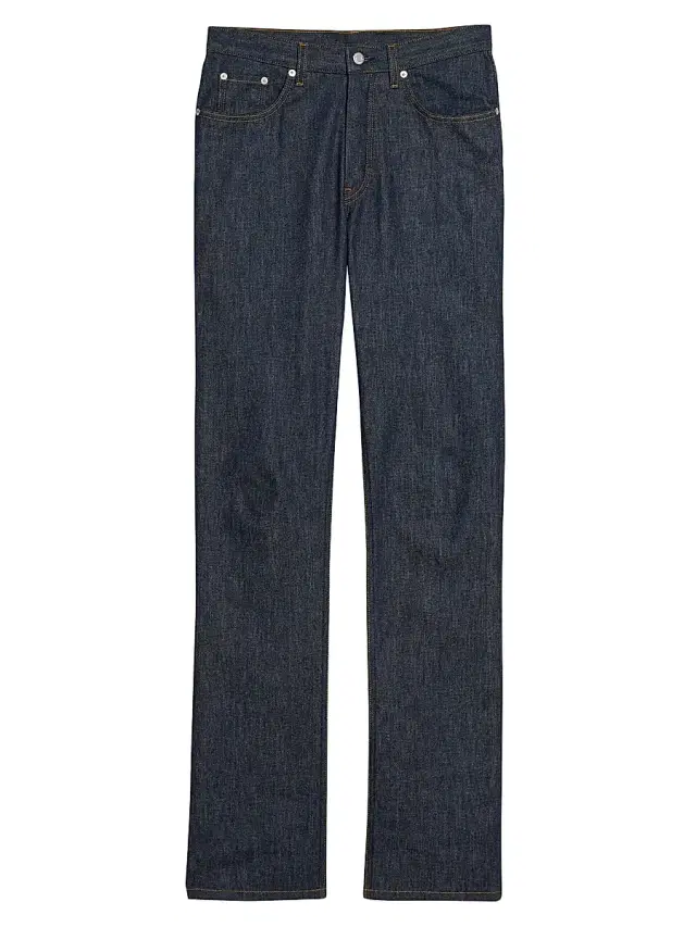 Women's Mid-Rise Straight-leg Jeans - Raw Indigo