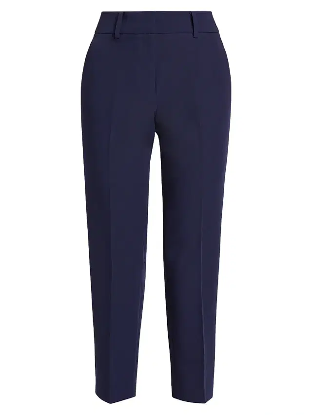 Milly Women's Nicola Cady Slim-Fit Pants - Navy