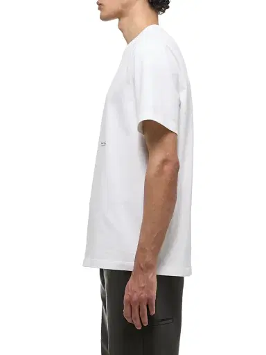 Helmut Lang Men's Metal Logo Cotton T-Shirt - White | Thumbnail 4 Helmut Lang Men's Metal Logo Cotton T-Shirt - White | Thumbnail 4