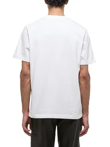 Helmut Lang Men's Metal Logo Cotton T-Shirt - White | Thumbnail 5 Helmut Lang Men's Metal Logo Cotton T-Shirt - White | Thumbnail 5