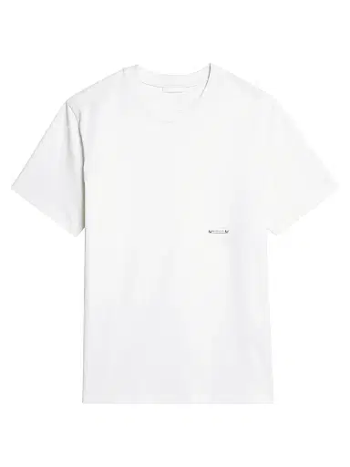 Helmut Lang Men's Metal Logo Cotton T-Shirt - White | Thumbnail 1 Helmut Lang Men's Metal Logo Cotton T-Shirt - White | Thumbnail 1