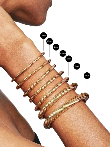 David Yurman Women's Cable 18K Gold & Diamond Station Cuff Bracelet - Gold | Thumbnail 7 David Yurman Women's Cable 18K Gold & Diamond Station Cuff Bracelet - Gold | Thumbnail 7