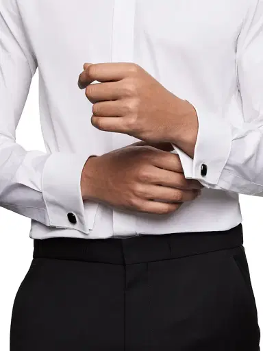 David Yurman Men's Streamline Cushion Cufflinks in Sterling Silver - Black Onyx | Thumbnail 2