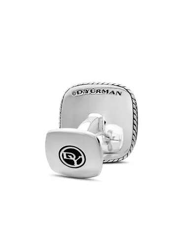David Yurman Men's Streamline Cushion Cufflinks in Sterling Silver - Black Onyx | Thumbnail 5
