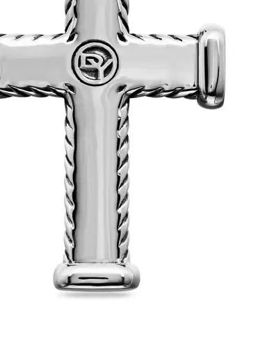 David Yurman Men's Chevron Cross Pendant in Sterling Silver - Black Diamond | Thumbnail 7 David Yurman Men's Chevron Cross Pendant in Sterling Silver - Black Diamond | Thumbnail 7