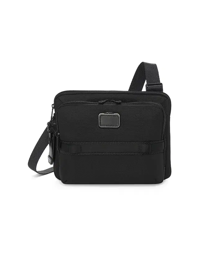 TUMI Men's Alpha Bravo Service Crossbody - Black