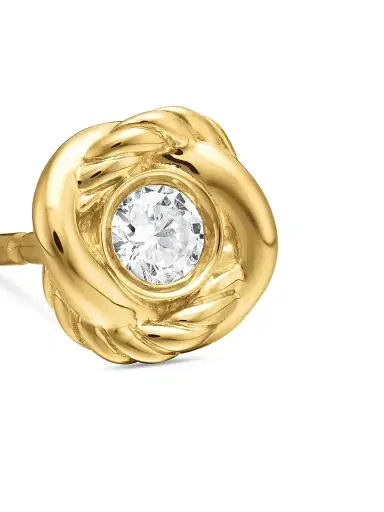 David Yurman Women's Infinity Stud Earrings with Diamonds - Yellow Gold | Thumbnail 4 David Yurman Women's Infinity Stud Earrings with Diamonds - Yellow Gold | Thumbnail 4