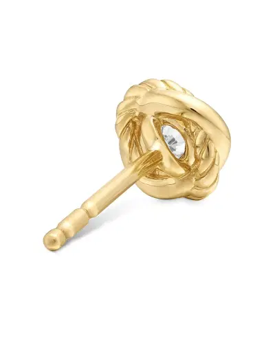 David Yurman Women's Infinity Stud Earrings with Diamonds - Yellow Gold | Thumbnail 5 David Yurman Women's Infinity Stud Earrings with Diamonds - Yellow Gold | Thumbnail 5