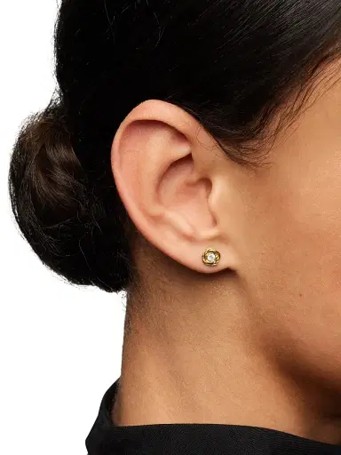 David Yurman Women's Infinity Stud Earrings with Diamonds - Yellow Gold | Thumbnail 6 David Yurman Women's Infinity Stud Earrings with Diamonds - Yellow Gold | Thumbnail 6