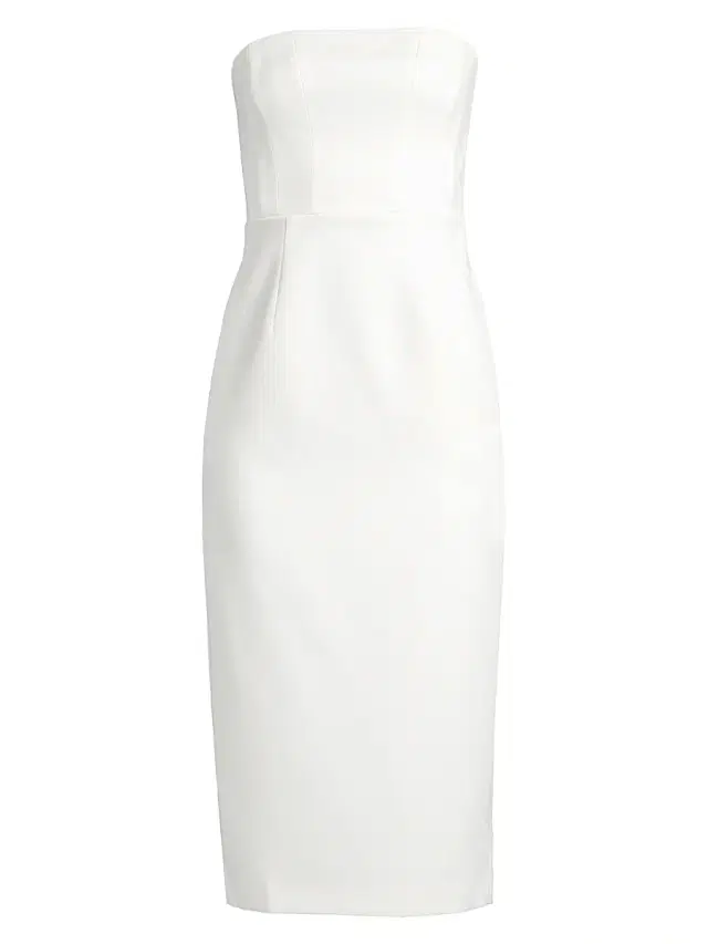 Milly Women's Traci Cady Strapless Midi-Dress - Ecru