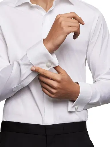 David Yurman Men's Streamline Cushion Cufflinks in Sterling Silver - Mother Of Pearl | Thumbnail 2