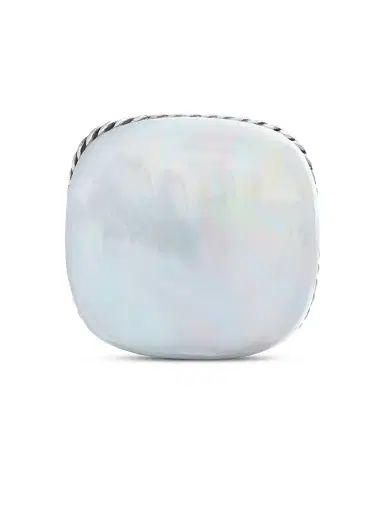 David Yurman Men's Streamline Cushion Cufflinks in Sterling Silver - Mother Of Pearl | Thumbnail 4