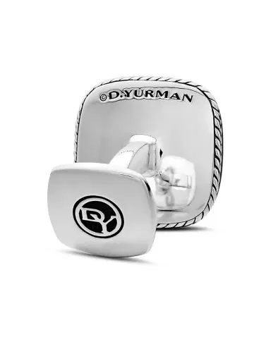 David Yurman Men's Streamline Cushion Cufflinks in Sterling Silver - Mother Of Pearl | Thumbnail 5