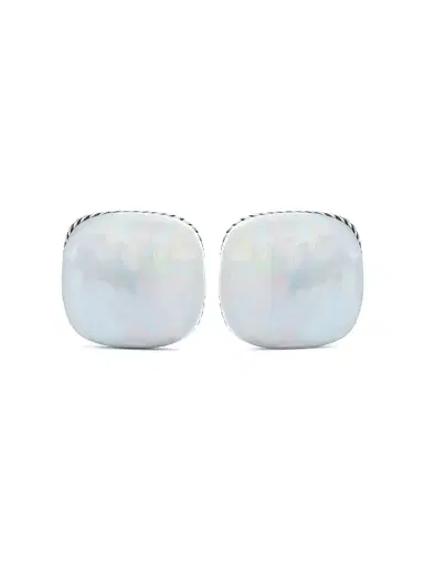 David Yurman Men's Streamline Cushion Cufflinks in Sterling Silver - Mother Of Pearl | Thumbnail 1
