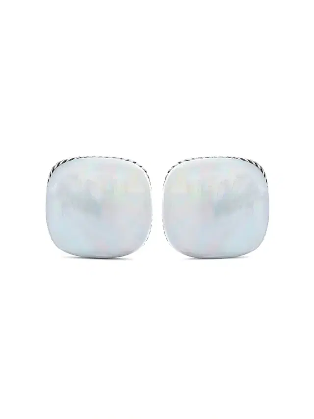 David Yurman Men's Streamline Cushion Cufflinks in Sterling Silver - Mother Of Pearl