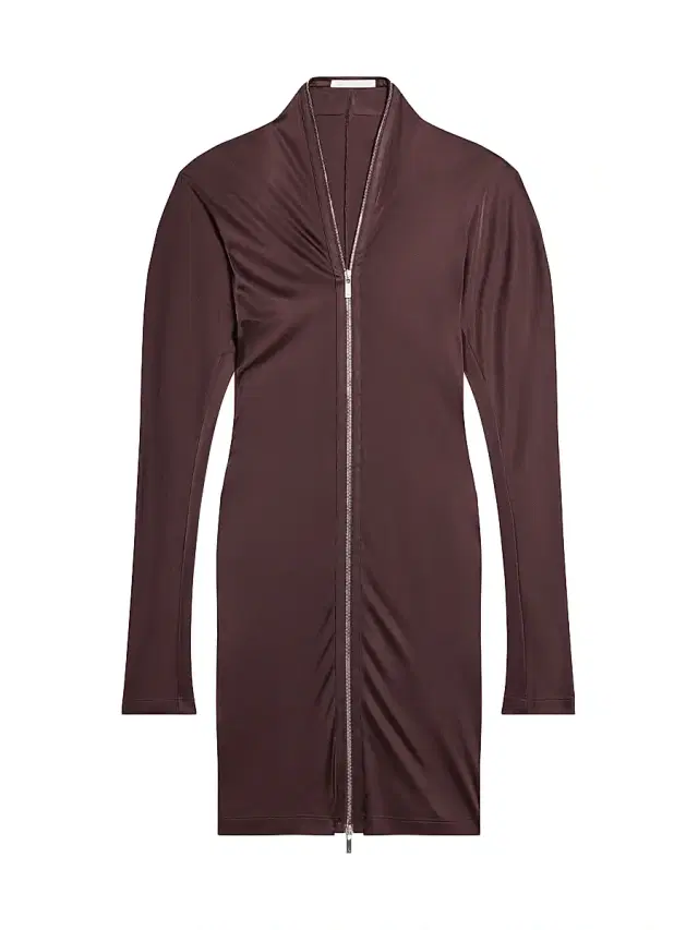 Helmut Lang Women's Infinity Zip-Up Midi-Dress - Espresso
