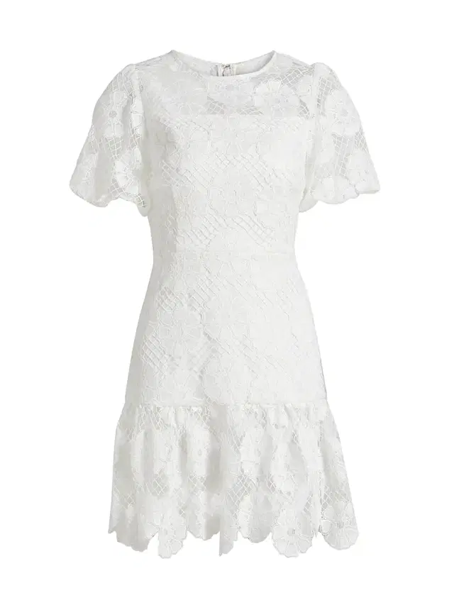 Milly Women's Yasmin Lace Minidress - White