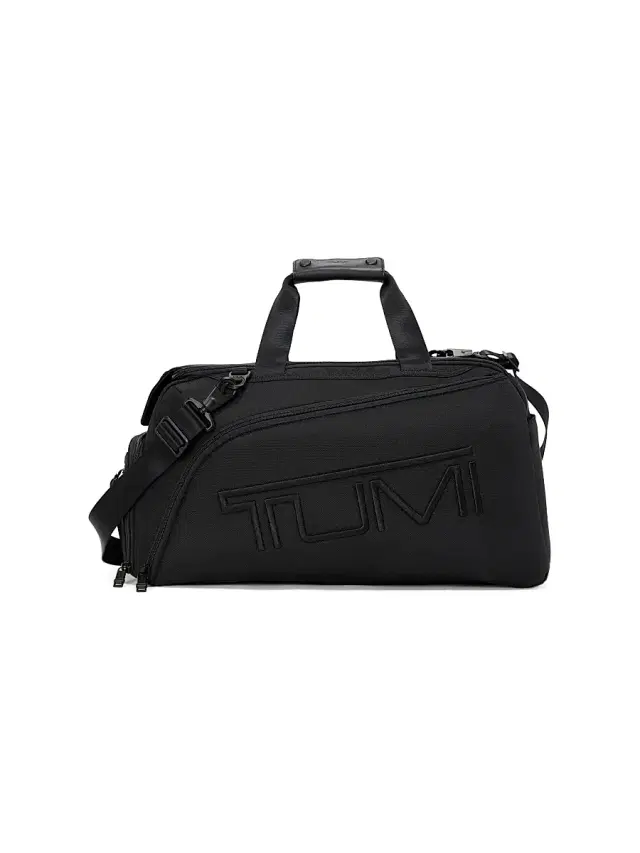 Alpha Nylon Golf Duffel Bag - Black