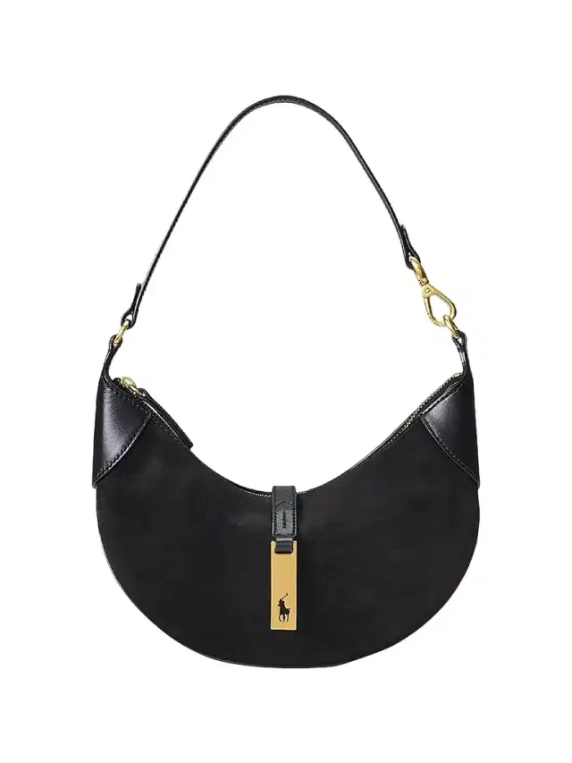 Polo Ralph Lauren Women's Mini ID Suede & Leather Shoulder Bag - Black