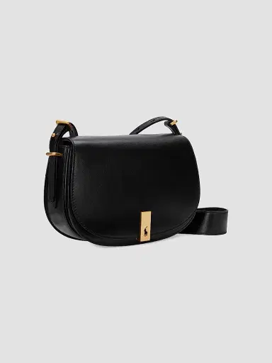Polo Ralph Lauren Women's Sport Leather Crossbody Bag - Black | Thumbnail 4